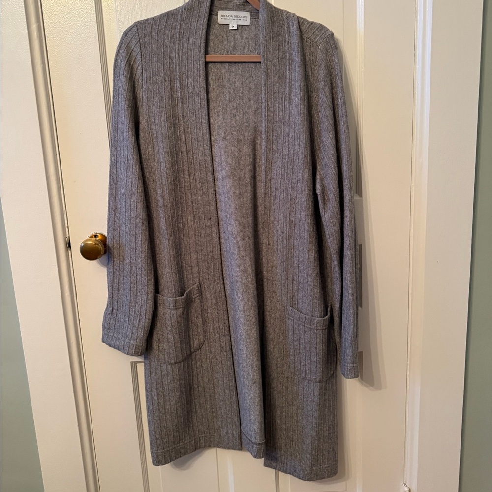 Brenda Beddome Long Gray Cardigan - Picture 2 of 5